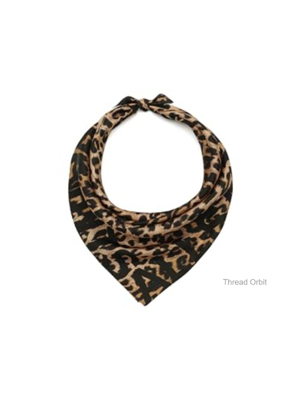 100% Silk Leopard Bandana Scarf Versatile Everyday Accessory
